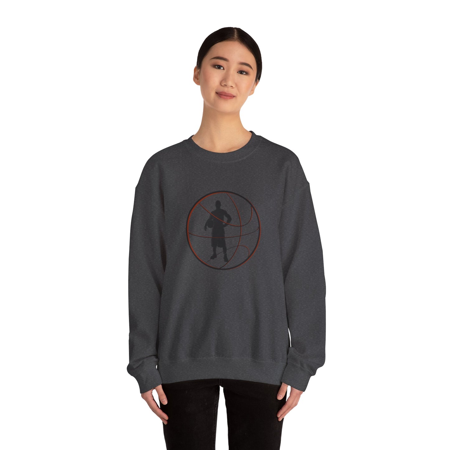 Halfcourt man basketball Heavy Blend™ Crewneck Sweatshirt