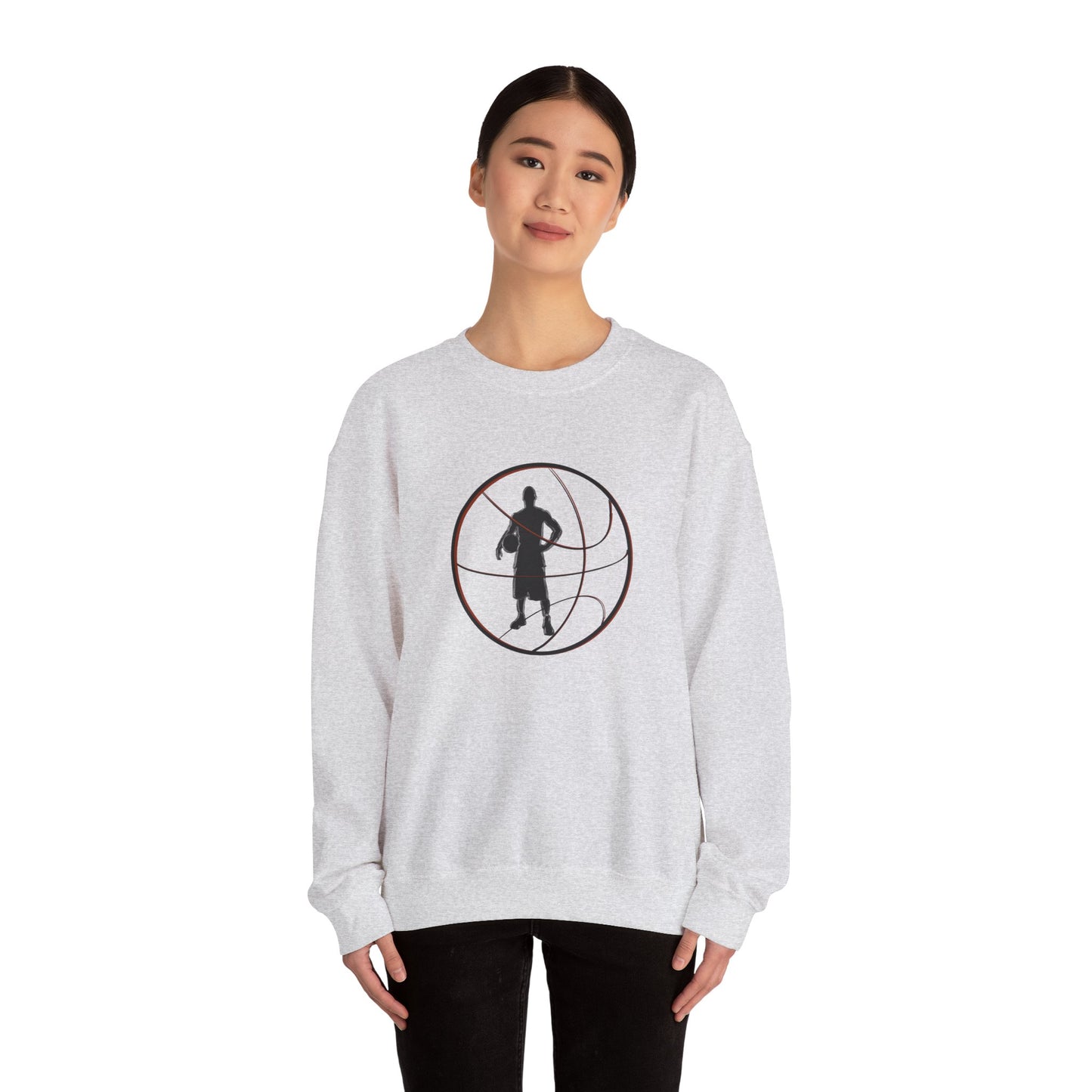 Halfcourt man basketball Heavy Blend™ Crewneck Sweatshirt