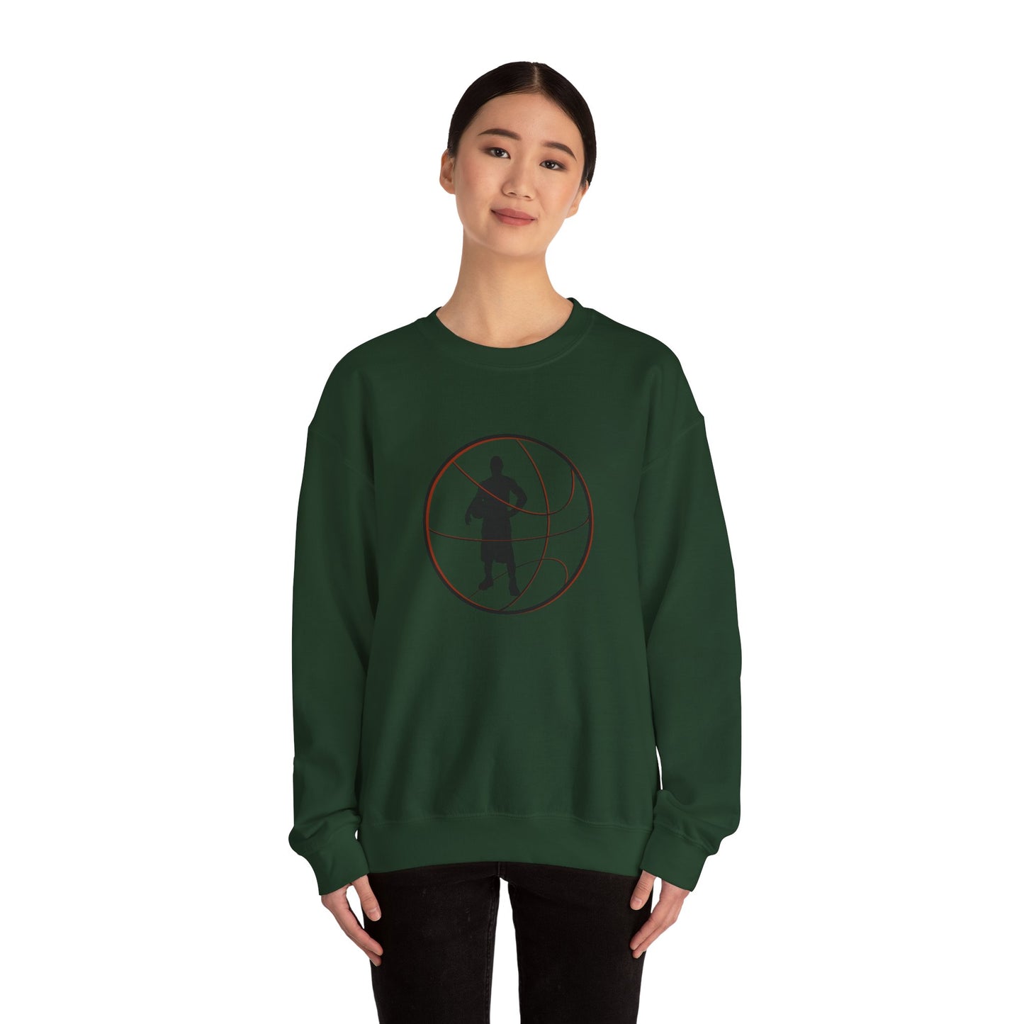 Halfcourt man basketball Heavy Blend™ Crewneck Sweatshirt