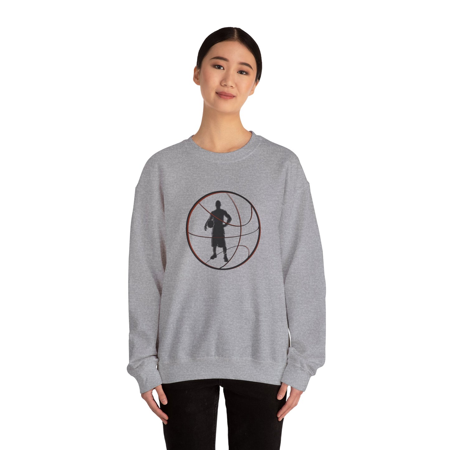 Halfcourt man basketball Heavy Blend™ Crewneck Sweatshirt